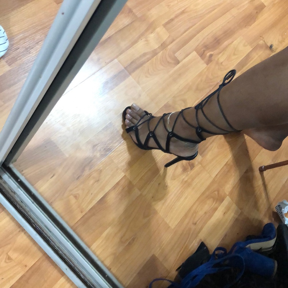 Black Strappy Heels